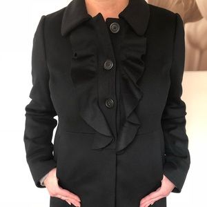 J. Crew Ruffled-Front Pea Coat